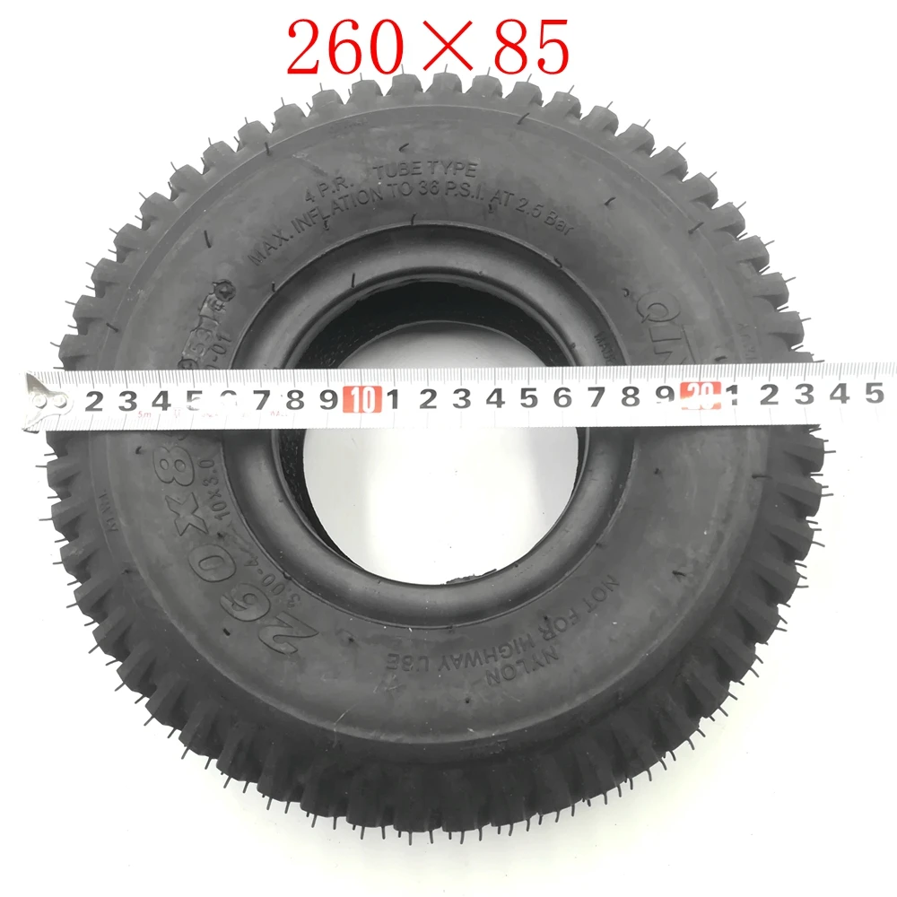High quality tyre 260x85 tire and tube 3.00-4 (10"x3", 260x85) Knobby Scooter, ATV and Go Kart Tire and Tube motor tire
High quality tyre 260x85 tire and tube 3.00-4 (10"x3", 260x85) Knobby Scooter, ATV and Go Kart Tire and Tube motor tire