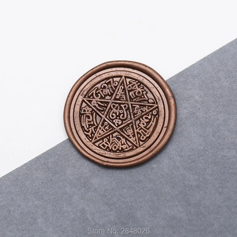 Печатная печать Wiccan Star для воска печатная свадебных приглашений комплект