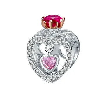 100% 925 Sterling Silver Queen & Princess Crown Beads Love Heart Charms Fit Bracelets Bangles Clear Cz Jewelry Scc1115
100% 925 Sterling Silver Queen & Princess Crown Beads Love Heart Charms Fit Bracelets Bangles Clear Cz Jewelry Scc1115