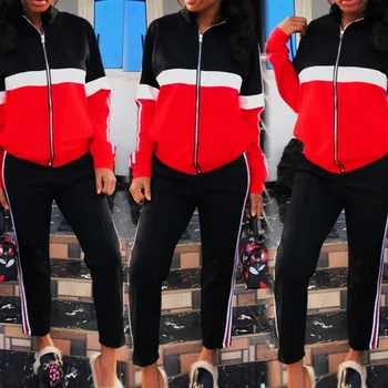 Women Clothes Sweatpants TWO PIECE SET Loungewear Tracksuit Jacket Top Long Sleeve Runway Pants Zipper Sweat Suits Female Block
Women Clothes Sweatpants TWO PIECE SET Loungewear Tracksuit Jacket Top Long Sleeve Runway Pants Zipper Sweat Suits Female Block