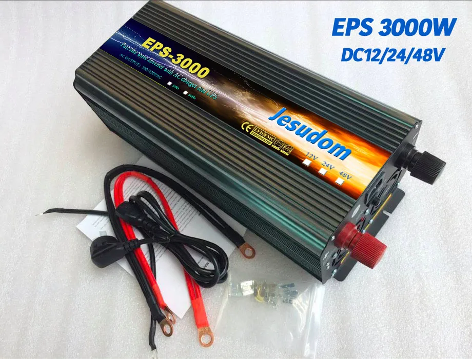 UPS Uninterruptible power supply 3000w pure sine wave Inverter Surge Power 6000W/6KW DC12/24/48V to AC220V/230V/240V,50HZ
UPS Uninterruptible power supply 3000w pure sine wave Inverter Surge Power 6000W/6KW DC12/24/48V to AC220V/230V/240V,50HZ