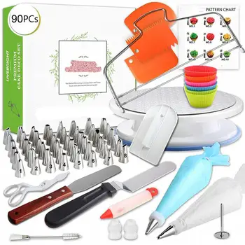 90pcs Cake Decorating Supplies Cake Turntable Set Pastry Tube Fondant Tool Baking Supplies DIY Piping Nozzles Tips Tools
90pcs Cake Decorating Supplies Cake Turntable Set Pastry Tube Fondant Tool Baking Supplies DIY Piping Nozzles Tips Tools