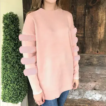 Women Sweater Pullover Basic Rib Knitted Casual Tops Solid Crew Neck Essential Jumper Long Sleeve Fur Patchwork Sweaters
Women Sweater Pullover Basic Rib Knitted Casual Tops Solid Crew Neck Essential Jumper Long Sleeve Fur Patchwork Sweaters
