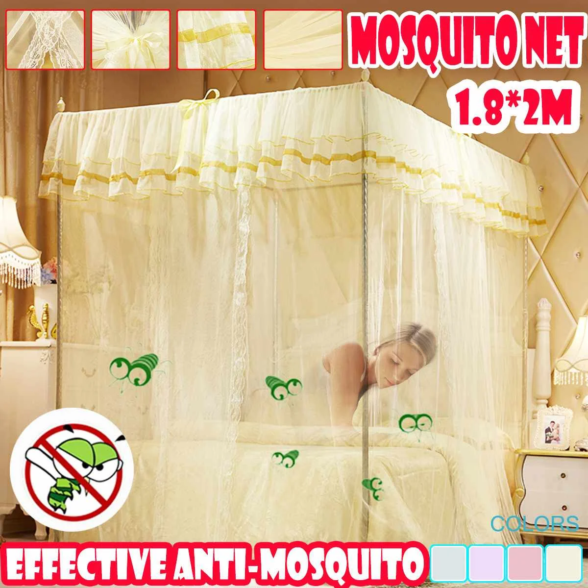 1.5x2m Canopy Mosquito Net Adult Quadrate Insect Bed Mesh Bedroom Decoration Canopy Bed Mosquito Net Canopy Curtain Netting
1.5x2m Canopy Mosquito Net Adult Quadrate Insect Bed Mesh Bedroom Decoration Canopy Bed Mosquito Net Canopy Curtain Netting