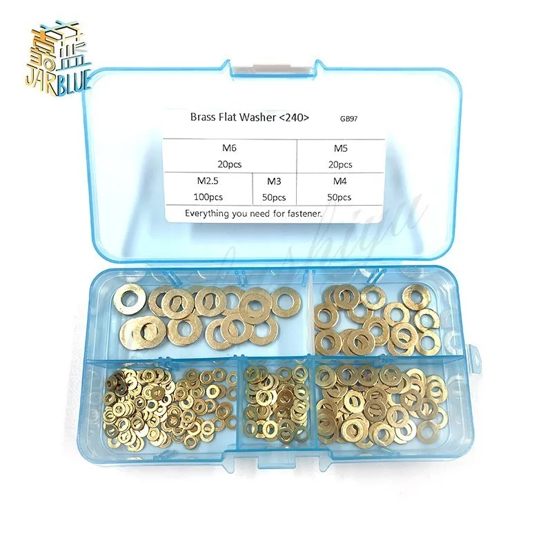 240pcs/set Gb97 Din125 Iso7089 M2.5 M3 M4 M5 M6 Meson Pad Sheet Metal Collar Brass Flat Plain Washer Flat Gasket Pure Kit
240pcs/set Gb97 Din125 Iso7089 M2.5 M3 M4 M5 M6 Meson Pad Sheet Metal Collar Brass Flat Plain Washer Flat Gasket Pure Kit