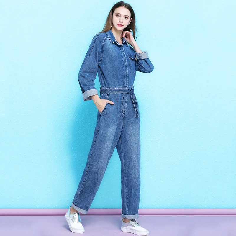Women's fashion handsome casual jumpsuit women 2019 new arrival high waist sashes slimming denim jumpsuit mujer NW19B6096
Women's fashion handsome casual jumpsuit women 2019 new arrival high waist sashes slimming denim jumpsuit mujer NW19B6096