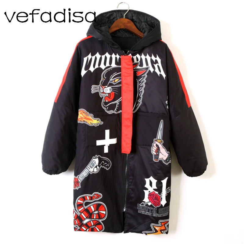 Vefadisa Women Cartoon Leopard Printing Coat 2019 Winter Women Black Thick Hooded Winter Parka Women Cotton Overcoat DQ632
Vefadisa Women Cartoon Leopard Printing Coat 2019 Winter Women Black Thick Hooded Winter Parka Women Cotton Overcoat DQ632