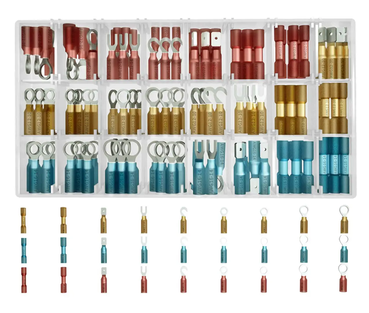 Hot Sale Electrical Connectors, 135Pcs Heat Shrink Wire Connectors Kit With Adhesive Lining, Waterproof Ring Terminals, For Ma
Hot Sale Electrical Connectors, 135Pcs Heat Shrink Wire Connectors Kit With Adhesive Lining, Waterproof Ring Terminals, For Ma