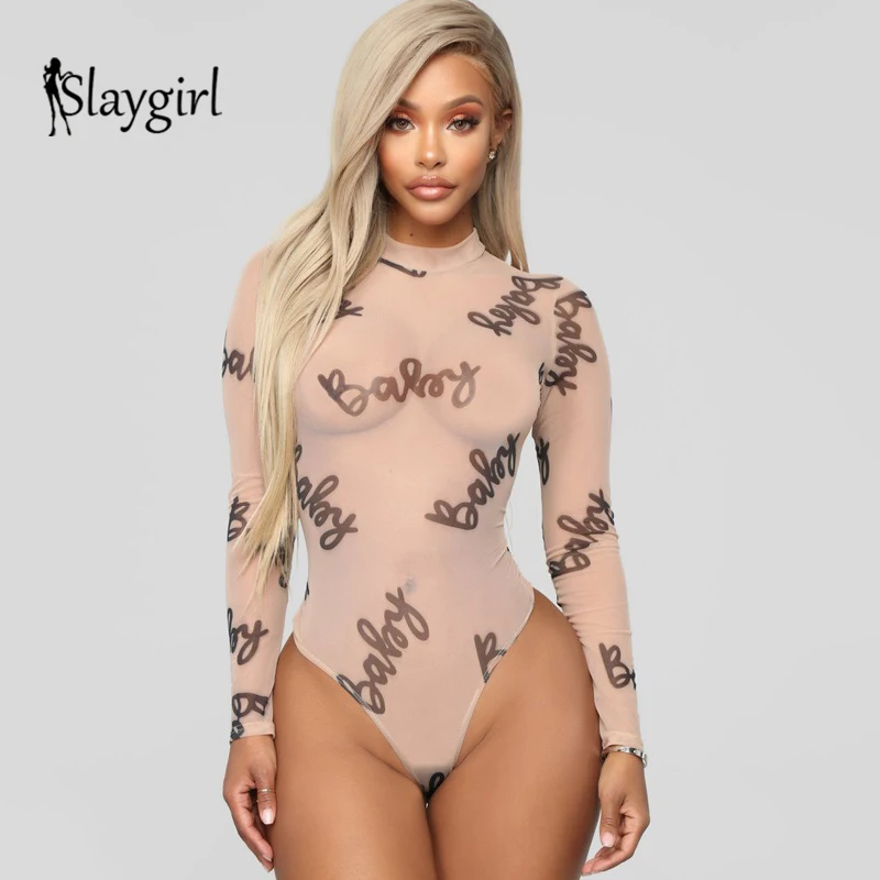 Slaygirl Long Sleeve Bodycon Sexy Bodysuit 2019 Sumemr Women Fashion Casual Bodysuit Transparent High Neck Print Jumpsuit
Slaygirl Long Sleeve Bodycon Sexy Bodysuit 2019 Sumemr Women Fashion Casual Bodysuit Transparent High Neck Print Jumpsuit