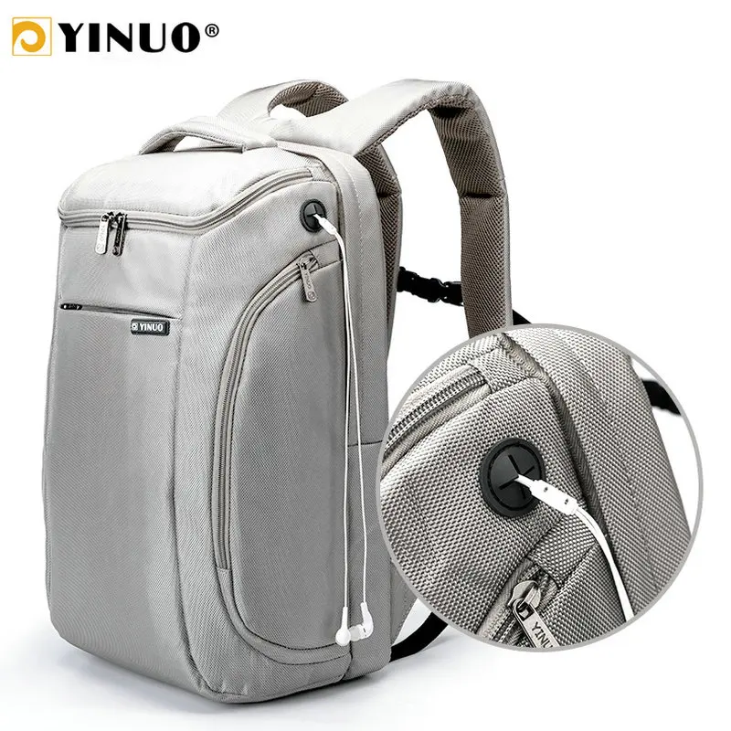 YINUO Multifunction Headset Interface Backpack Men 15inch Laptop Backpack Waterproof Mesh Back Large Capacity Travel Bag
YINUO Multifunction Headset Interface Backpack Men 15inch Laptop Backpack Waterproof Mesh Back Large Capacity Travel Bag