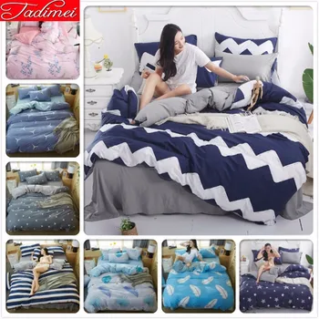 100% Wash Cotton 3/4 Pcs Bedding Set New Fashion Duvet Cover Adult Kids Soft Bed Linen Single Full Queen King Size Bedspreads 2m 
100% Wash Cotton 3/4 Pcs Bedding Set New Fashion Duvet Cover Adult Kids Soft Bed Linen Single Full Queen King Size Bedspreads 2m