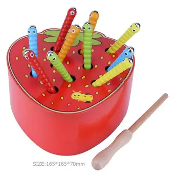 Wooden Baby Blocks Toys Funny Magnetic Stick Early Childhood Education Catch Worm Game Color Cognitive Magnetic Strawber
Wooden Baby Blocks Toys Funny Magnetic Stick Early Childhood Education Catch Worm Game Color Cognitive Magnetic Strawber