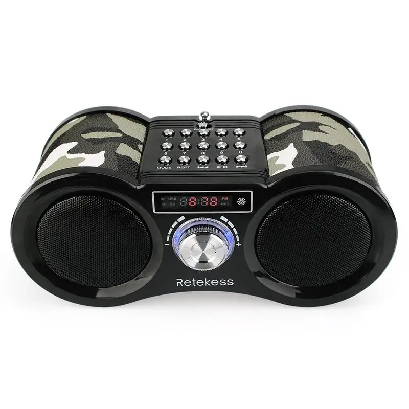 RETEKESS V113 Camouflage Digital Stereo FM Radio USB TF Card Speaker MP3 Music Player with Remote Control Receiver Radio
RETEKESS V113 Camouflage Digital Stereo FM Radio USB TF Card Speaker MP3 Music Player with Remote Control Receiver Radio