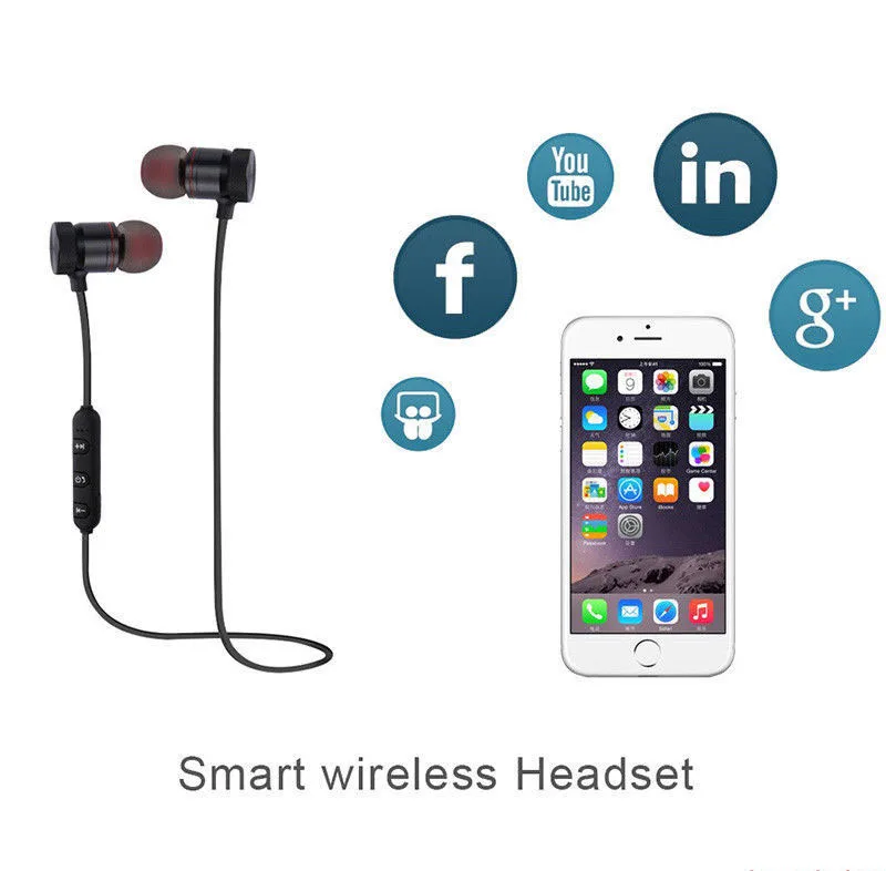 Bluetooth Earphones Sports In-Ear Wireless Earphones Bluetooth 4.2 Stereo Headphone Mic Handsfree Headphone For smart Phone New
Bluetooth Earphones Sports In-Ear Wireless Earphones Bluetooth 4.2 Stereo Headphone Mic Handsfree Headphone For smart Phone New