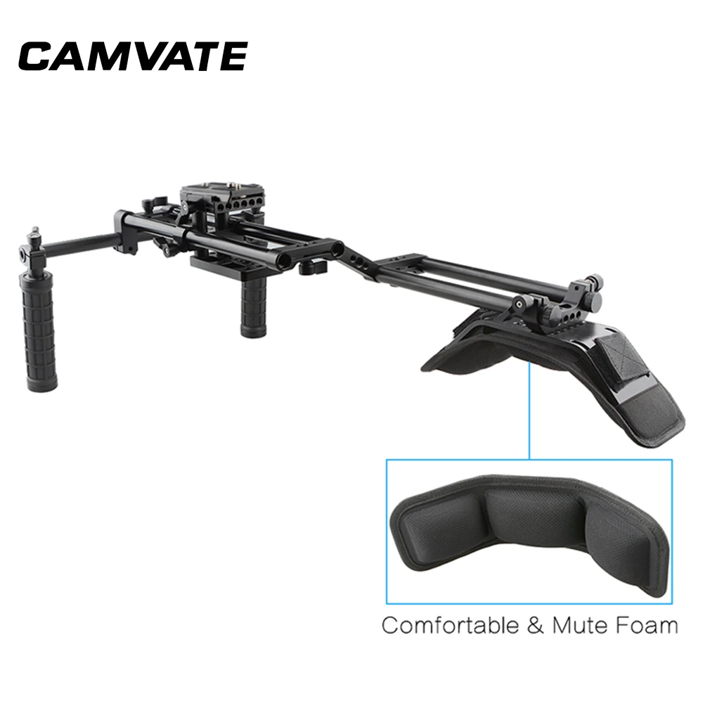 CAMVATE Aluminum Shoulder Rig/ Manfrotto QR Baseplate Shoulder Pad for DSLR Kit ER114
CAMVATE Aluminum Shoulder Rig/ Manfrotto QR Baseplate Shoulder Pad for DSLR Kit ER114