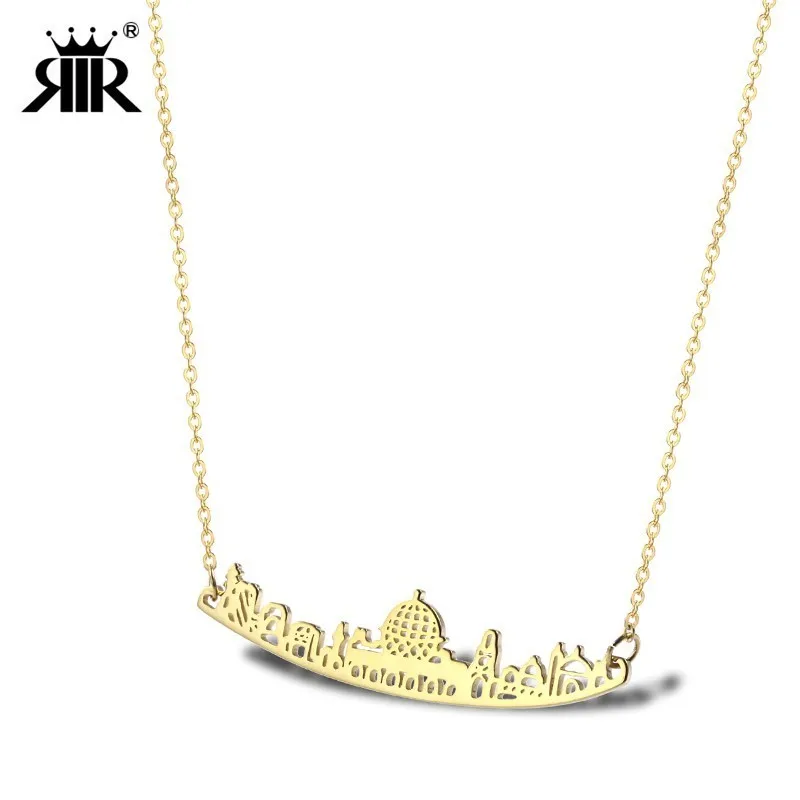 RIR Jerusalem Necklace Stainless Steel City Skyline Pendant Men Women Statement City Map Necklace Israeli Jewelry
RIR Jerusalem Necklace Stainless Steel City Skyline Pendant Men Women Statement City Map Necklace Israeli Jewelry