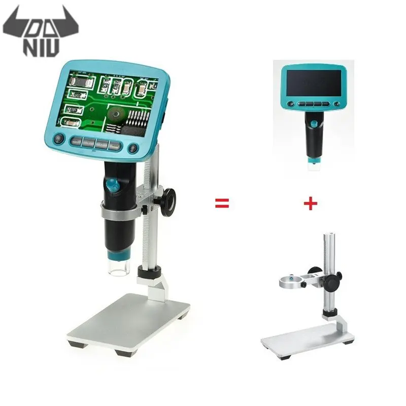 DANIU 4.3 Inch LCD Screen HD 5.0MP 800X USB Digital LCD Microscope Adjustable Microscopes Soldering Magnifier High Brightness
DANIU 4.3 Inch LCD Screen HD 5.0MP 800X USB Digital LCD Microscope Adjustable Microscopes Soldering Magnifier High Brightness