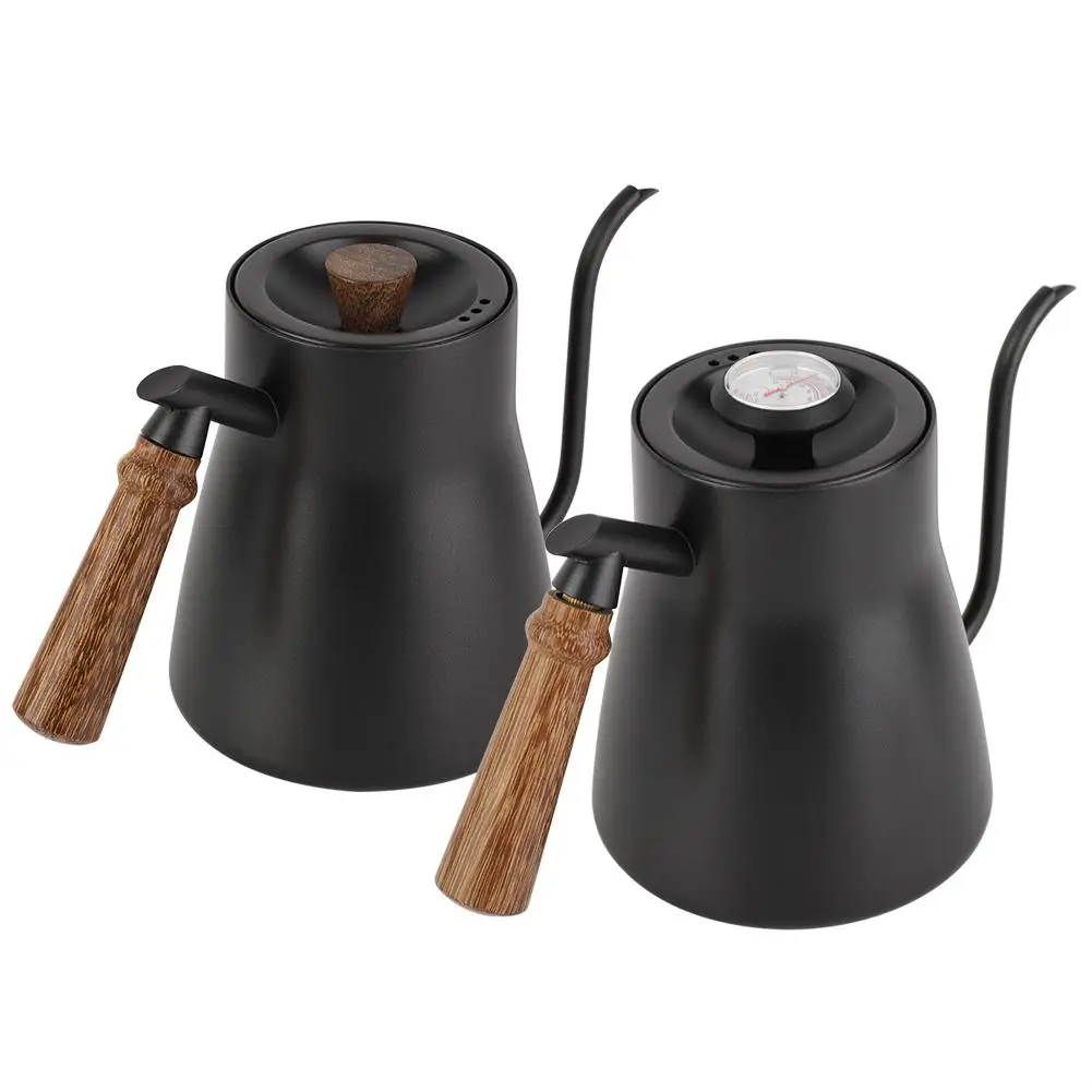Hot Sale 850ml Stainless Steel Drip Over Coffee Kettle Gooseneck with Wooden Handle
Hot Sale 850ml Stainless Steel Drip Over Coffee Kettle Gooseneck with Wooden Handle