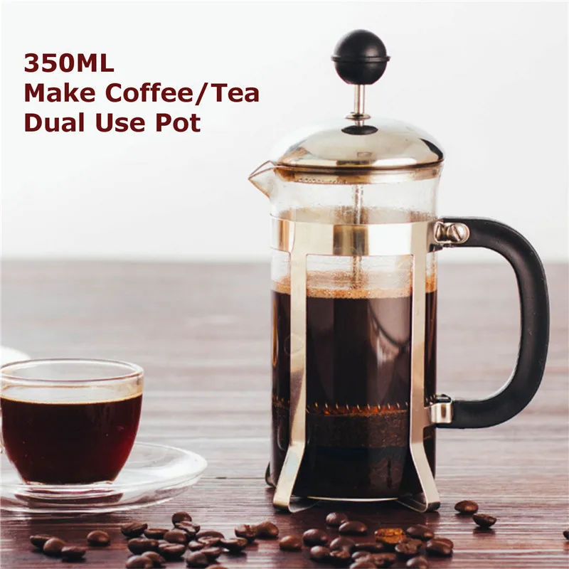 350ml Stainless Steel Coffee Cup Maker Cafetiere Filter Press Durable Handmade Coffee Tea Pot Press Plunger Home Brewing Tools
350ml Stainless Steel Coffee Cup Maker Cafetiere Filter Press Durable Handmade Coffee Tea Pot Press Plunger Home Brewing Tools