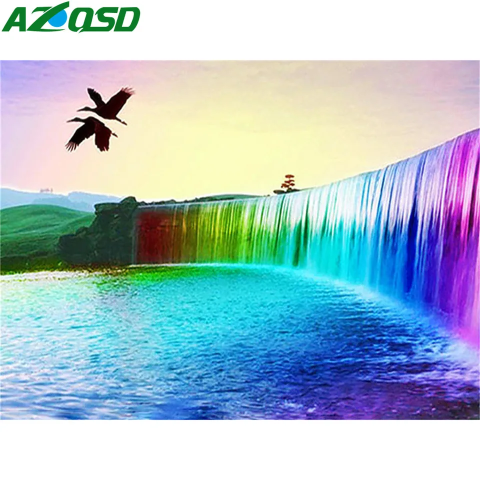 AZQSD Diamond Painting Waterfall Scenic Picture Of Rhinestones 5D DIY Diamond Embroidery Landscape Home Decor Handmade Wall Art
AZQSD Diamond Painting Waterfall Scenic Picture Of Rhinestones 5D DIY Diamond Embroidery Landscape Home Decor Handmade Wall Art