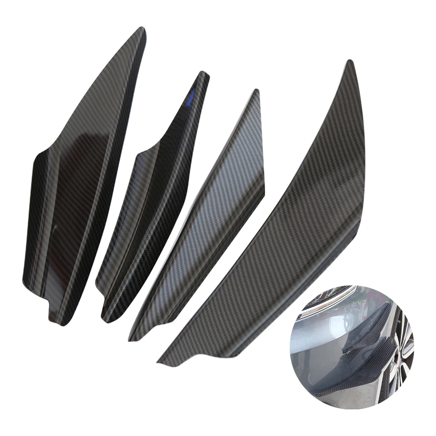 4 pcs/set Black Carbon Fiber Fit Front Bumper Lip Splitter Fin Air Knife Auto Body Kit Car Spoiler
4 pcs/set Black Carbon Fiber Fit Front Bumper Lip Splitter Fin Air Knife Auto Body Kit Car Spoiler