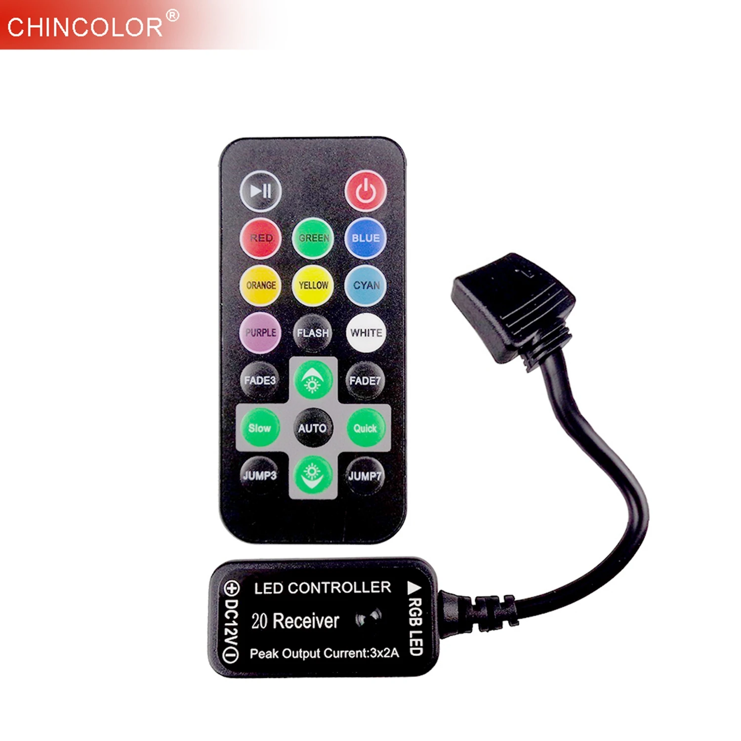Led Controller Mini RGB strip Control With remote 4Pin IR Infrared DC12V 6A 10m distance for 5050 3528 RGB Lighting Black JQ
Led Controller Mini RGB strip Control With remote 4Pin IR Infrared DC12V 6A 10m distance for 5050 3528 RGB Lighting Black JQ