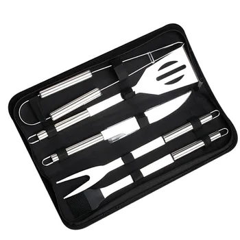 BBQ Tools Set Stainless Steel 5pcs/set BBQ Brush Knife Fork Shovel with Storage Bag Barbecue Kit
BBQ Tools Set Stainless Steel 5pcs/set BBQ Brush Knife Fork Shovel with Storage Bag Barbecue Kit
