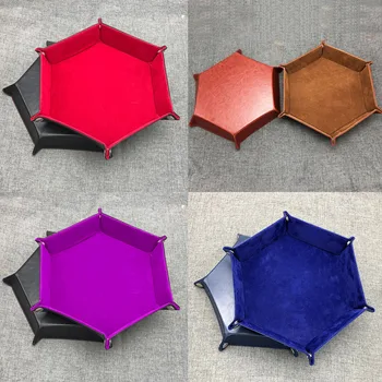 Foldable Hexagon Dice Tray Waterproof Wear Resistant Thick PU Leather Dice Coin Key Storage Box Dice Games Accessories Toy
Foldable Hexagon Dice Tray Waterproof Wear Resistant Thick PU Leather Dice Coin Key Storage Box Dice Games Accessories Toy