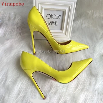 2019 new pointed toe high heels 8cm 10/12cm high heels super Stiletto heel shoe sexy patent leather yellow pumps patent leather
2019 new pointed toe high heels 8cm 10/12cm high heels super Stiletto heel shoe sexy patent leather yellow pumps patent leather