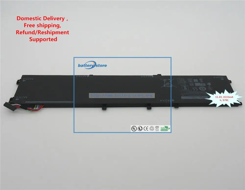 New Genuine laptop battery of 11.4V 97Wh RRCGW,6GTPY,5XJ28 for Dell Precision 5520,XPS 15 9560,XPS 15 9550,XPS 9550 i7-7700HQ
New Genuine laptop battery of 11.4V 97Wh RRCGW,6GTPY,5XJ28 for Dell Precision 5520,XPS 15 9560,XPS 15 9550,XPS 9550 i7-7700HQ