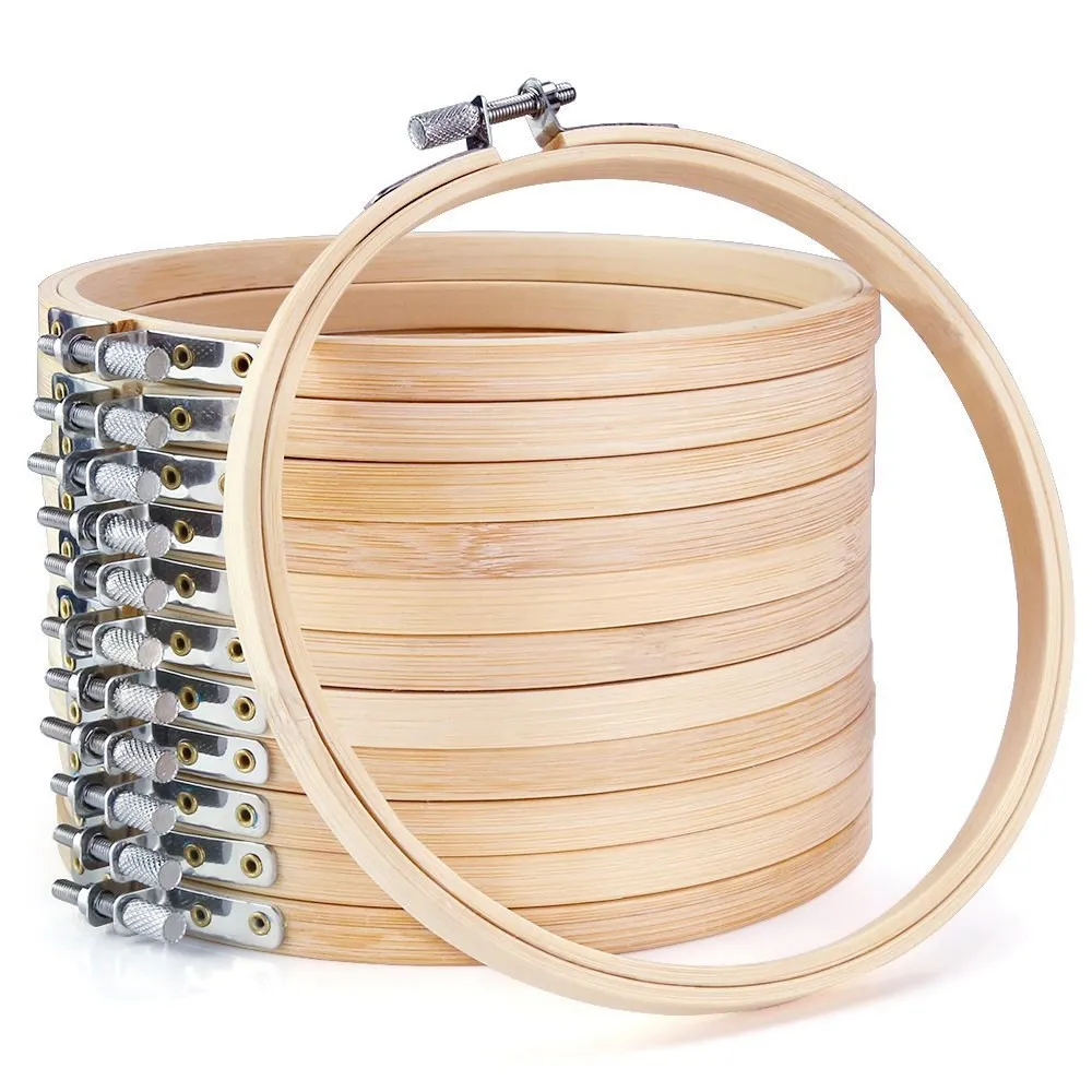 HOT-12 Pieces 6 Inch Wooden Embroidery Hoops Bulk Wholesale Bamboo Circle Cross Stitch Hoop Round Ring for Art Craft Handy Sew
HOT-12 Pieces 6 Inch Wooden Embroidery Hoops Bulk Wholesale Bamboo Circle Cross Stitch Hoop Round Ring for Art Craft Handy Sew