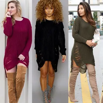 Hot Women Ladies Solid Brief Loose Long Sleeve O Neck Long Sweater Hole Pullover Spring Autumn Tops
Hot Women Ladies Solid Brief Loose Long Sleeve O Neck Long Sweater Hole Pullover Spring Autumn Tops
