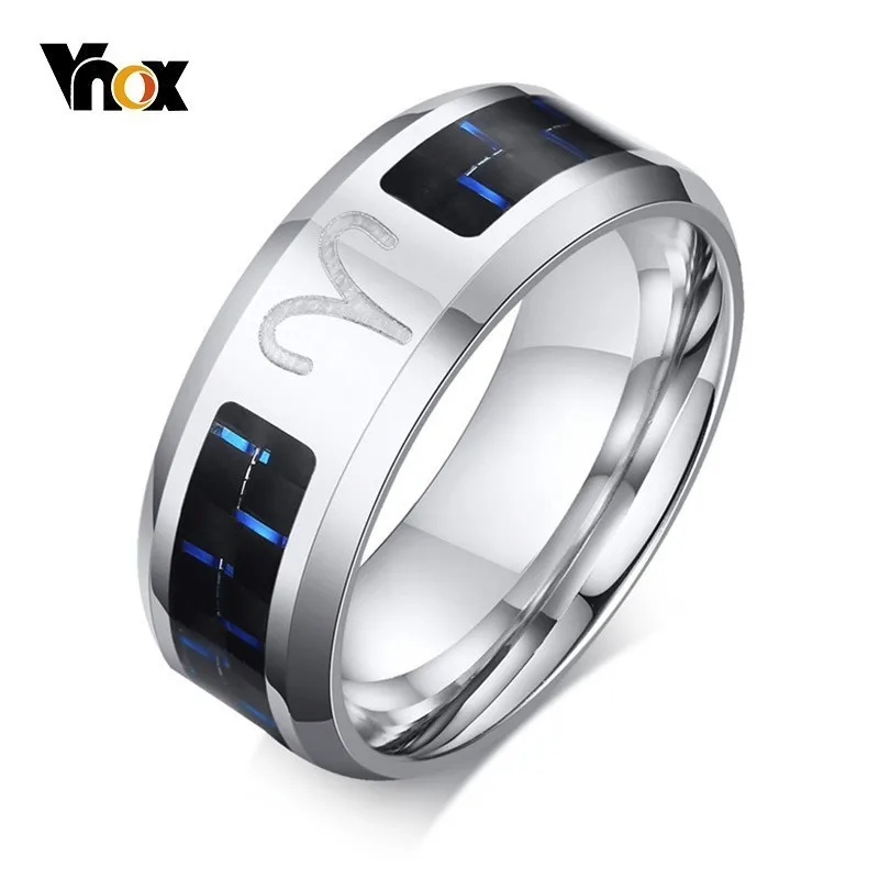 Vnox Aries Ring for Men 12 Horoscope Stainless Steel with Carbon Fiber Wedding Band Casual Male Alliance
Vnox Aries Ring for Men 12 Horoscope Stainless Steel with Carbon Fiber Wedding Band Casual Male Alliance