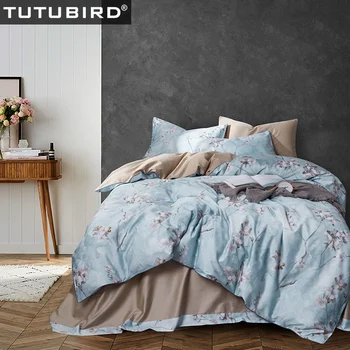 Sky Blue plant print bedclothes sheet Luxury 100% Egyptian cotton bedding set home textile Floral pastoral European Satin linen
Sky Blue plant print bedclothes sheet Luxury 100% Egyptian cotton bedding set home textile Floral pastoral European Satin linen