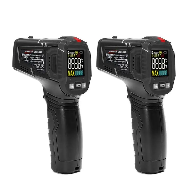 Digital Thermometer Hygrometer Non-contact Infrared Thermometer Pyrometer Laser Thermometer Gun Humidity Temperature Meter Black
Digital Thermometer Hygrometer Non-contact Infrared Thermometer Pyrometer Laser Thermometer Gun Humidity Temperature Meter Black