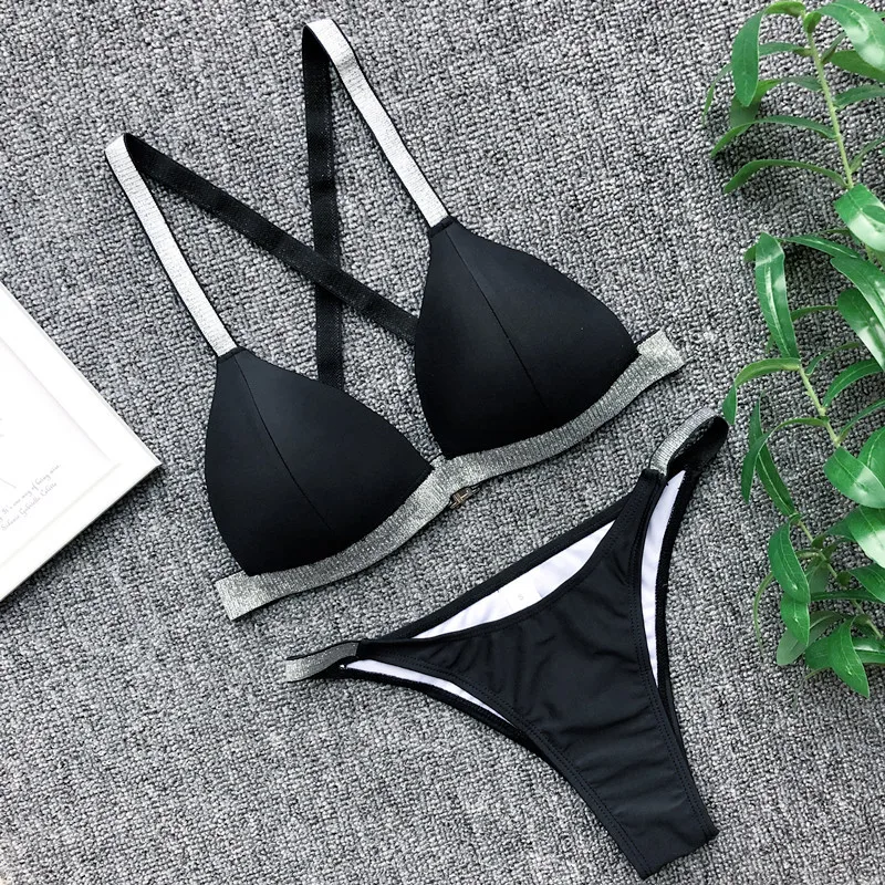 MUXILOVE 2019 Shiny Cross Back Brazilian Bikini Push Up Swimsuit Female Swimwear Women Two-pieces Bikini set Bather Bathing Suit
MUXILOVE 2019 Shiny Cross Back Brazilian Bikini Push Up Swimsuit Female Swimwear Women Two-pieces Bikini set Bather Bathing Suit