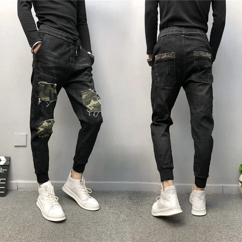 Mens slim fit Harem Jeans Hip Hop Sportswear Camouflage Stretch Joggers Pants Plus Size Drawstring hanging crotch trousres FSH26
Mens slim fit Harem Jeans Hip Hop Sportswear Camouflage Stretch Joggers Pants Plus Size Drawstring hanging crotch trousres FSH26