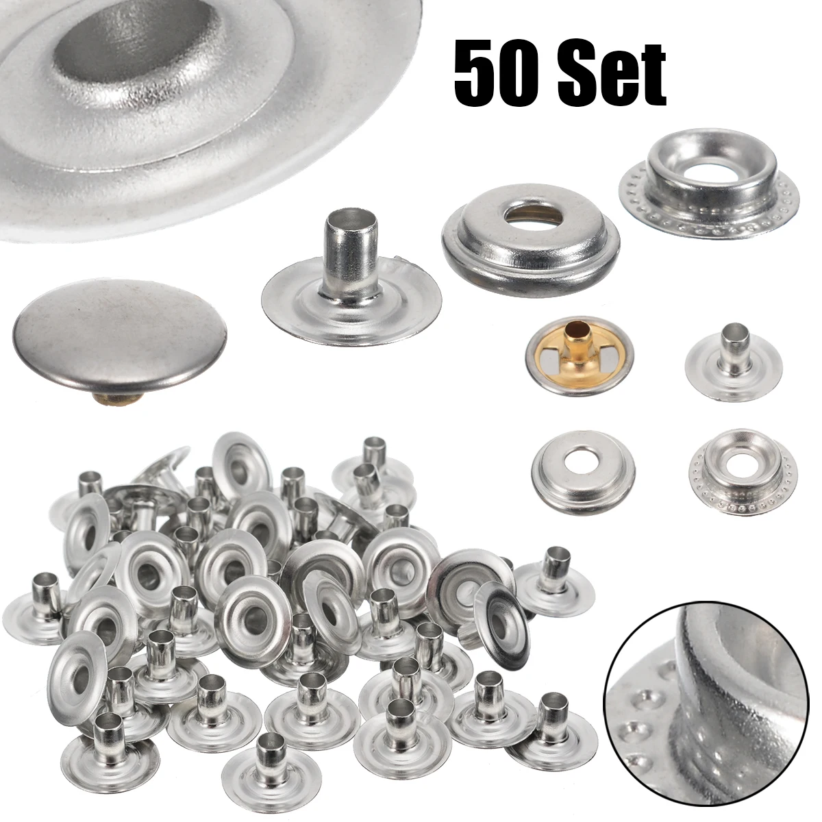 Mayitr 50 Sets Stainless Caps Socket Fastener Snap Set Press Stud Button For Boat Marine Cover Canvas Canopy Tools
Mayitr 50 Sets Stainless Caps Socket Fastener Snap Set Press Stud Button For Boat Marine Cover Canvas Canopy Tools
