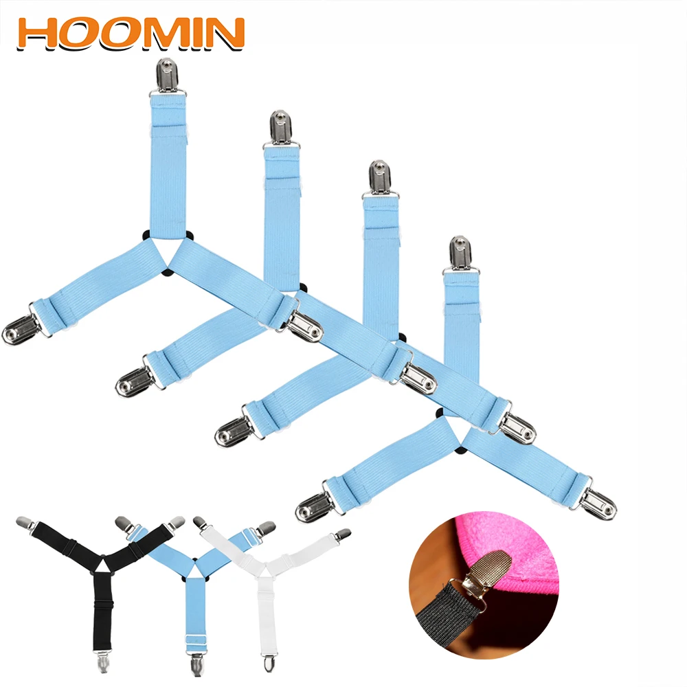 4 pieces Adjustable Mattress Duvet Blanket Fastener Straps Cover Grippers Holder Slip-Resistant Belt Bed Sheet Fixing Clips
4 pieces Adjustable Mattress Duvet Blanket Fastener Straps Cover Grippers Holder Slip-Resistant Belt Bed Sheet Fixing Clips