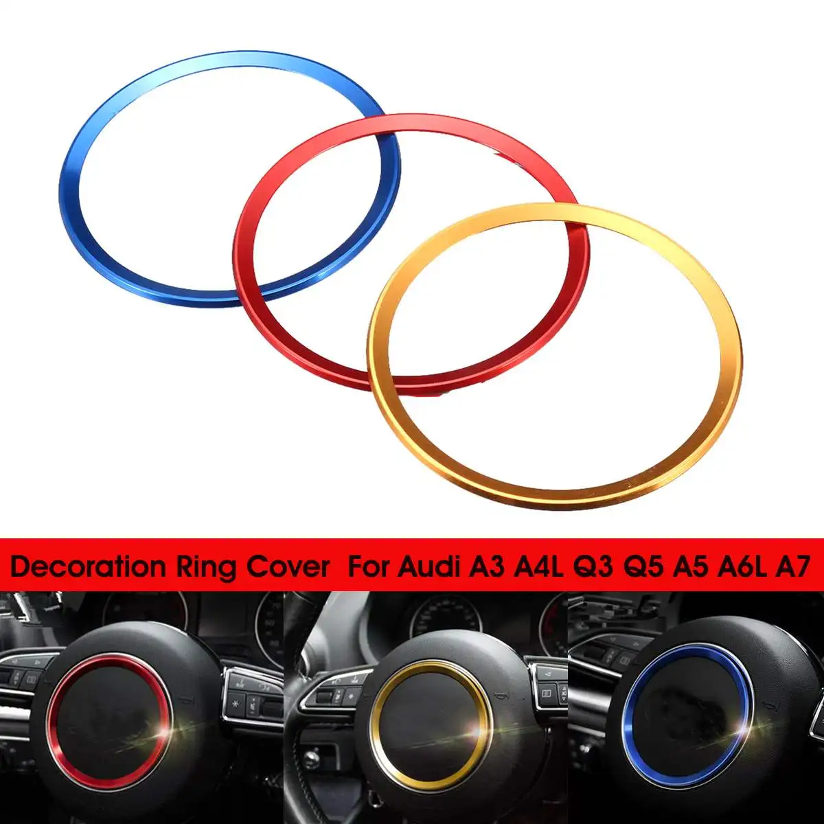 Car Steering Wheel Ring Center Cover Trim Sticker Decoration Accessories For Audi A3 A4L Q3 Q5 A5 A6L A7
Car Steering Wheel Ring Center Cover Trim Sticker Decoration Accessories For Audi A3 A4L Q3 Q5 A5 A6L A7