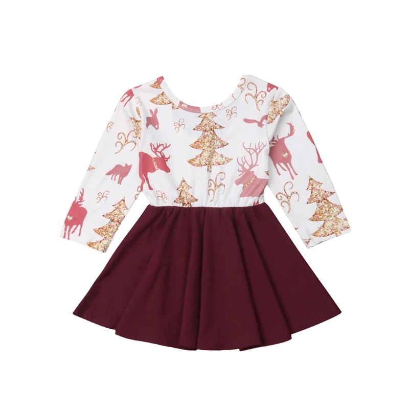 Christmas Baby Girl Elk Dress Xmas Autumn Backless Long Sleeve Cotton Floral Knee Length Dresses Twirl Princess Party Prom Dress
Christmas Baby Girl Elk Dress Xmas Autumn Backless Long Sleeve Cotton Floral Knee Length Dresses Twirl Princess Party Prom Dress