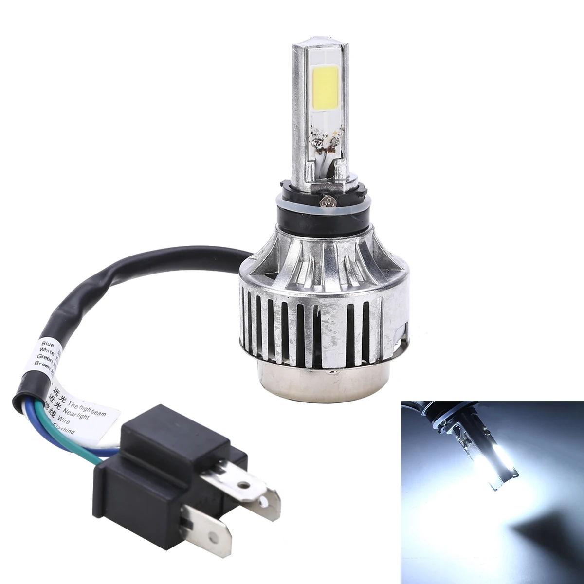 1 Set High Bright White 6500K H4 Motorcycle Headlight BA20D 40W LED High/Low Beam Front Light Lamp Bulb Aluminum Alloy Housing
1 Set High Bright White 6500K H4 Motorcycle Headlight BA20D 40W LED High/Low Beam Front Light Lamp Bulb Aluminum Alloy Housing