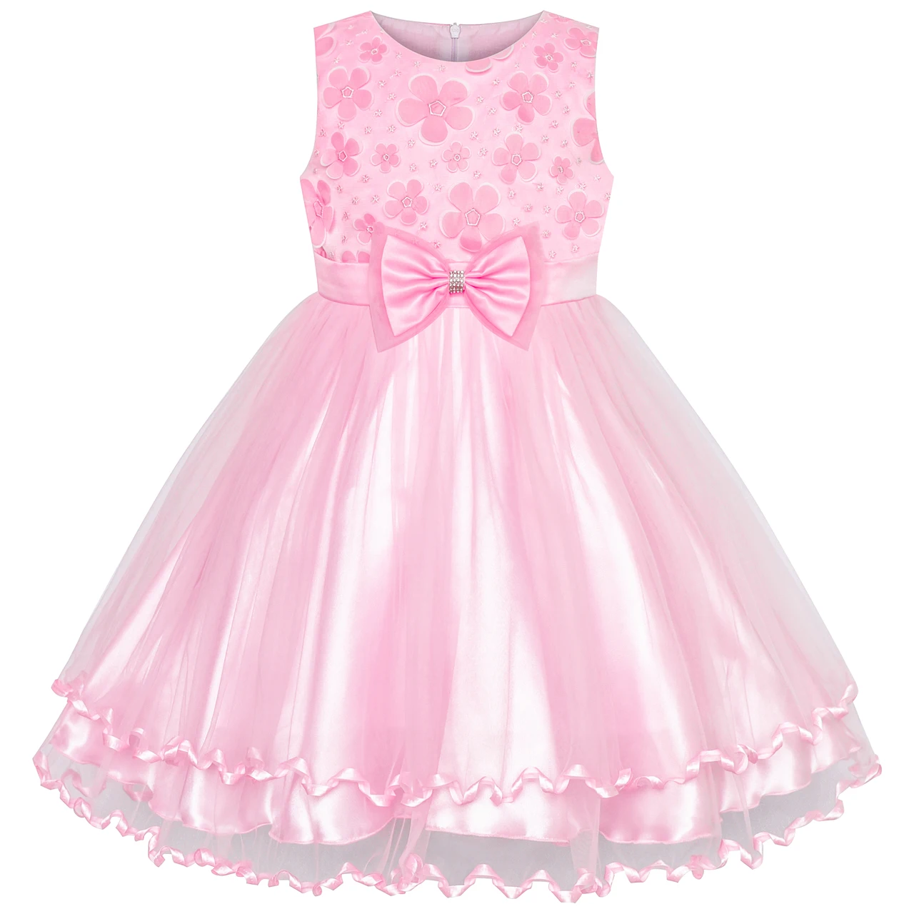 Girls Dress Pink Flower Tulle Pleated Wedding Party 2019 Summer Princess Dresses Children Clothes Pageant Sundress Vestidos
Girls Dress Pink Flower Tulle Pleated Wedding Party 2019 Summer Princess Dresses Children Clothes Pageant Sundress Vestidos