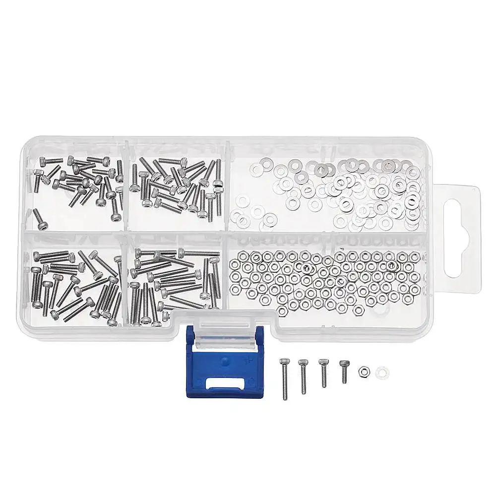 Suleve M2SH1 240Pcs M2 Hex Socket Cap Head Screw 304 Stainless Steel Washer Nut Assortment 
Suleve M2SH1 240Pcs M2 Hex Socket Cap Head Screw 304 Stainless Steel Washer Nut Assortment