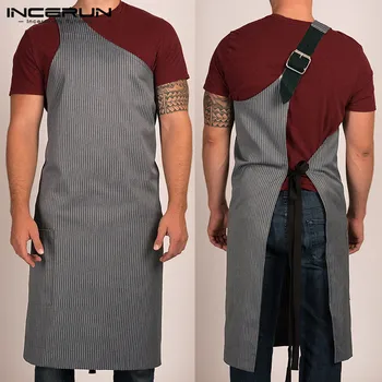 INCERUN Adjustable Striped Apron Men Restaurant Chef Waiter Kitchen Cooking Apron Pockets One Shoulder Fashion Men Women Aprons
INCERUN Adjustable Striped Apron Men Restaurant Chef Waiter Kitchen Cooking Apron Pockets One Shoulder Fashion Men Women Aprons