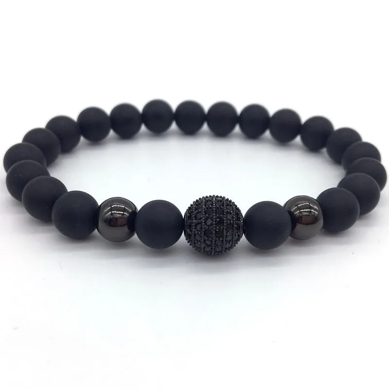 2019 Fashion Trendy New Pave Cubic Zirconia Ball Men Bracelet 8mm Stone Beads Charm Bracelet For Men Jewelry Pulsera Hombre
2019 Fashion Trendy New Pave Cubic Zirconia Ball Men Bracelet 8mm Stone Beads Charm Bracelet For Men Jewelry Pulsera Hombre