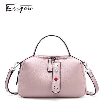 ESUFEIR Brand genuine Leather Women Handbag Fashion Boston Women Bag Shoulder Bag Pillow Female Bags Soft Cross-body-Bag bolsos 
ESUFEIR Brand genuine Leather Women Handbag Fashion Boston Women Bag Shoulder Bag Pillow Female Bags Soft Cross-body-Bag bolsos