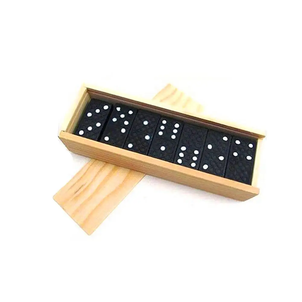 Dominoes Set Wooden Boxed Black Dominoes Wooden Table Game Toy for Family Friends Traveling
Dominoes Set Wooden Boxed Black Dominoes Wooden Table Game Toy for Family Friends Traveling