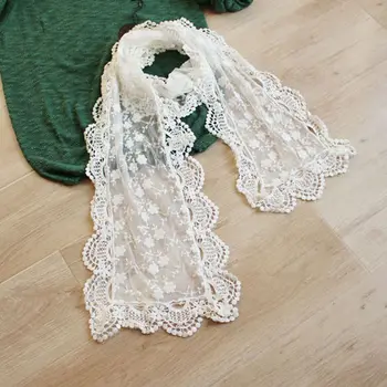 Women Long Scarf Stylish Embroidery Floral Print Hollow out Crochet Mesh Lace Trim Shawl Lady White Scarf
Women Long Scarf Stylish Embroidery Floral Print Hollow out Crochet Mesh Lace Trim Shawl Lady White Scarf