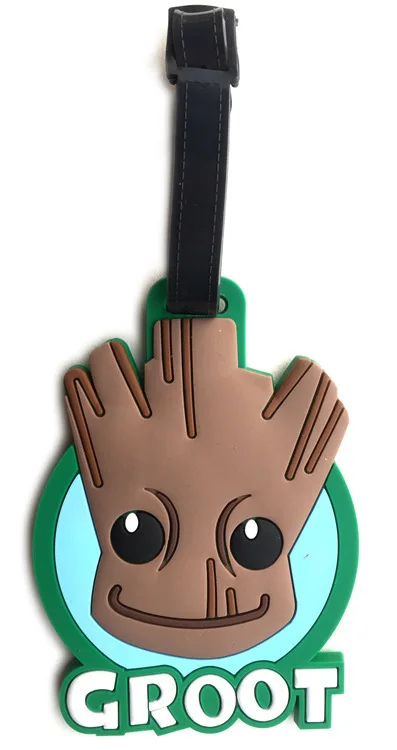 

5pcs per lot Guardians of the Galaxy Groot Luggage Tags Hanging Pieces Boarding Pass Checked Card luggage tags